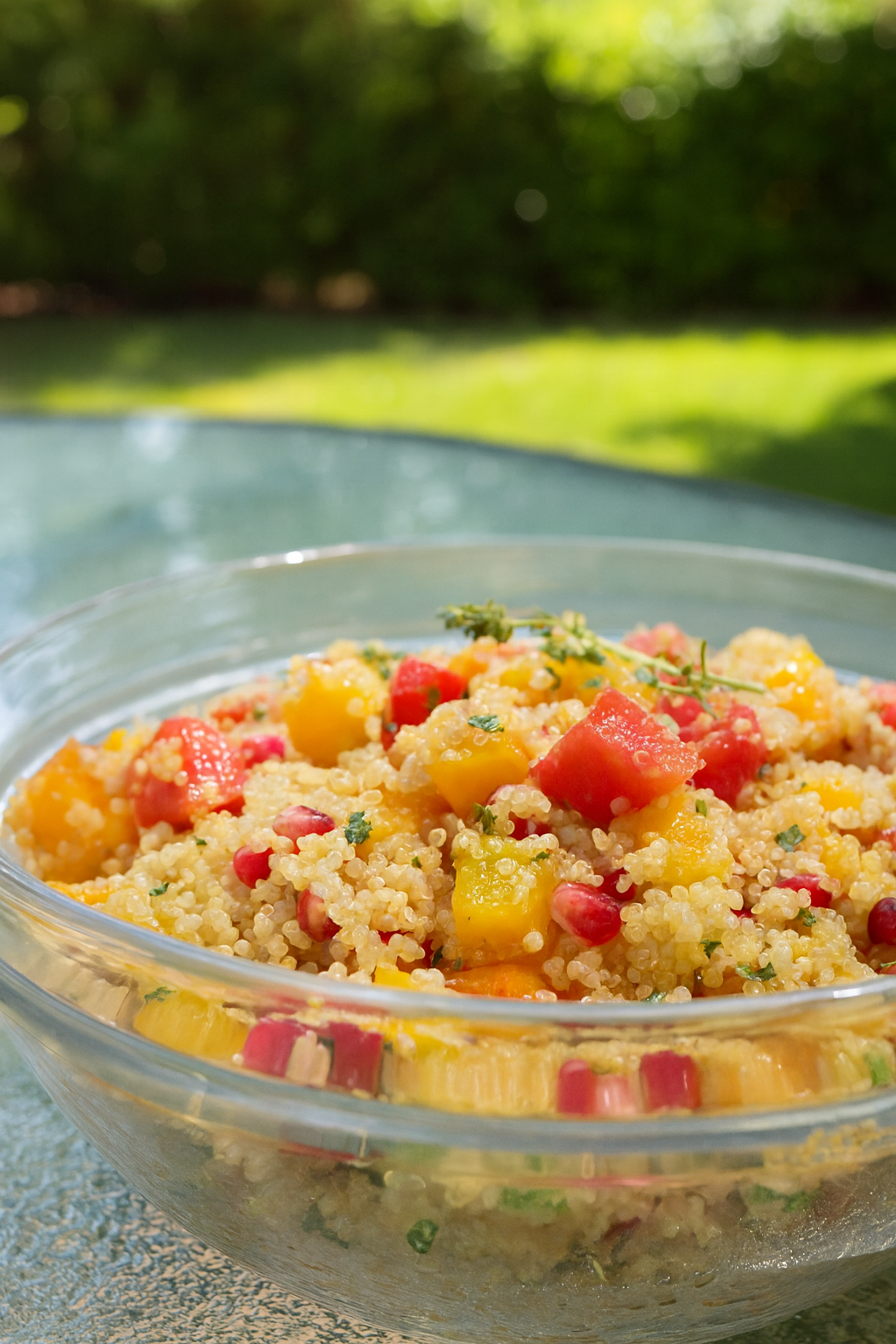 Salada de Quinoa com Legumes e Romã