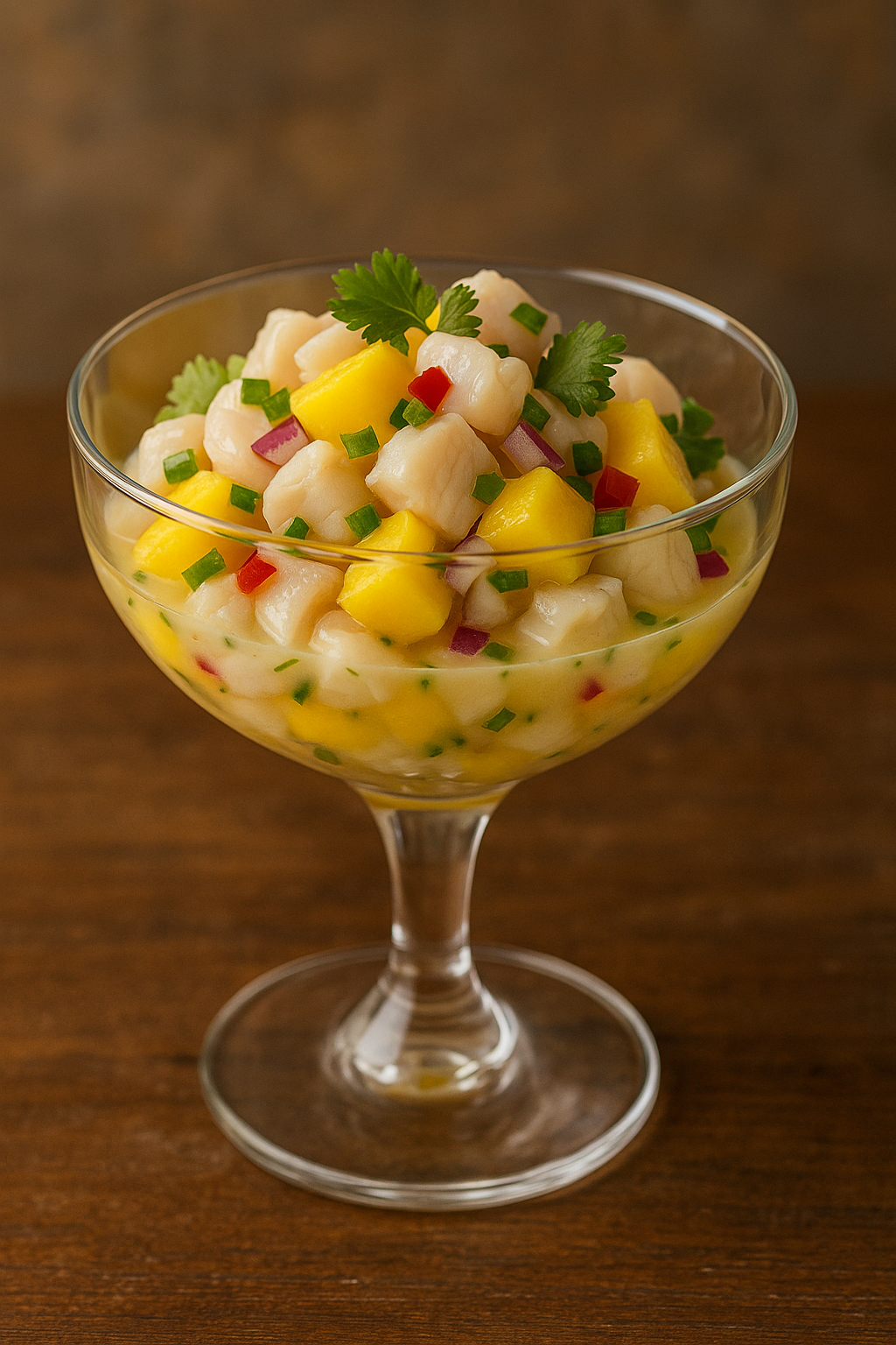 Ceviche de Tilápia com Manga