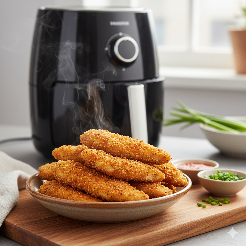 Frango Empanado na Air Fryer