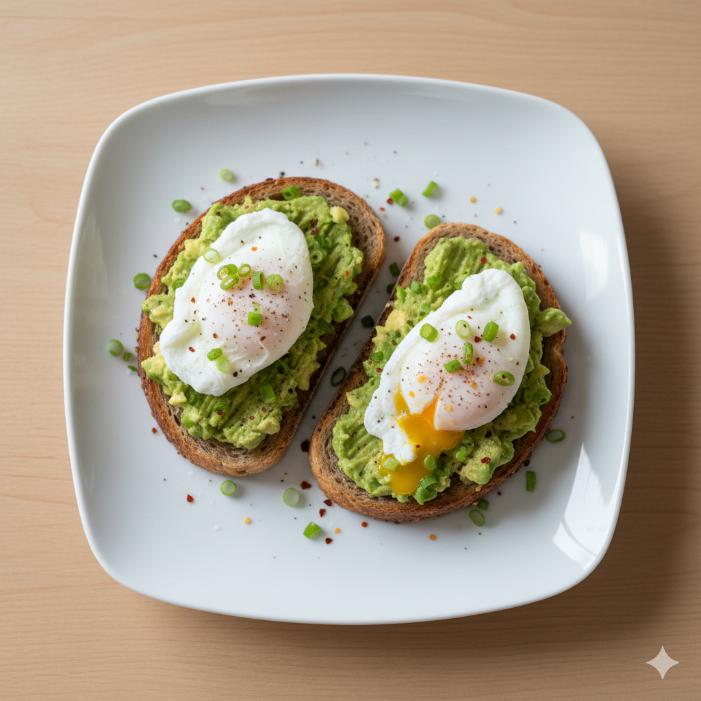 Torrada de Abacate com Ovo na Air Fryer