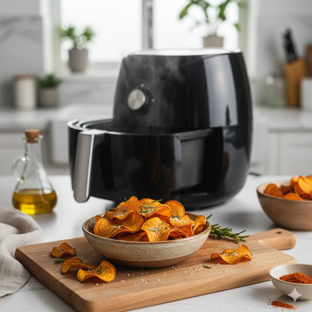 Chips de Batata-Doce Air Fryer