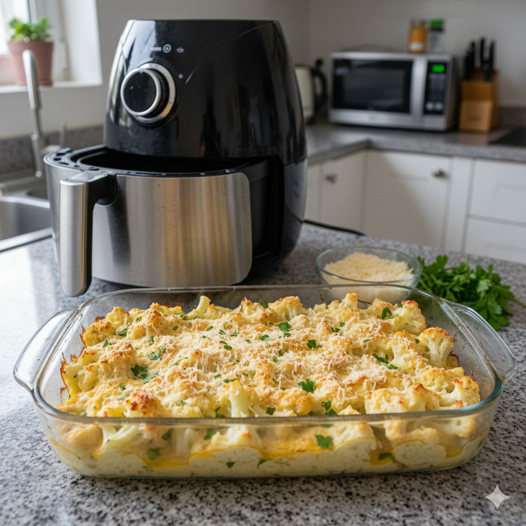 Couve-Flor Gratinada na Air Fryer