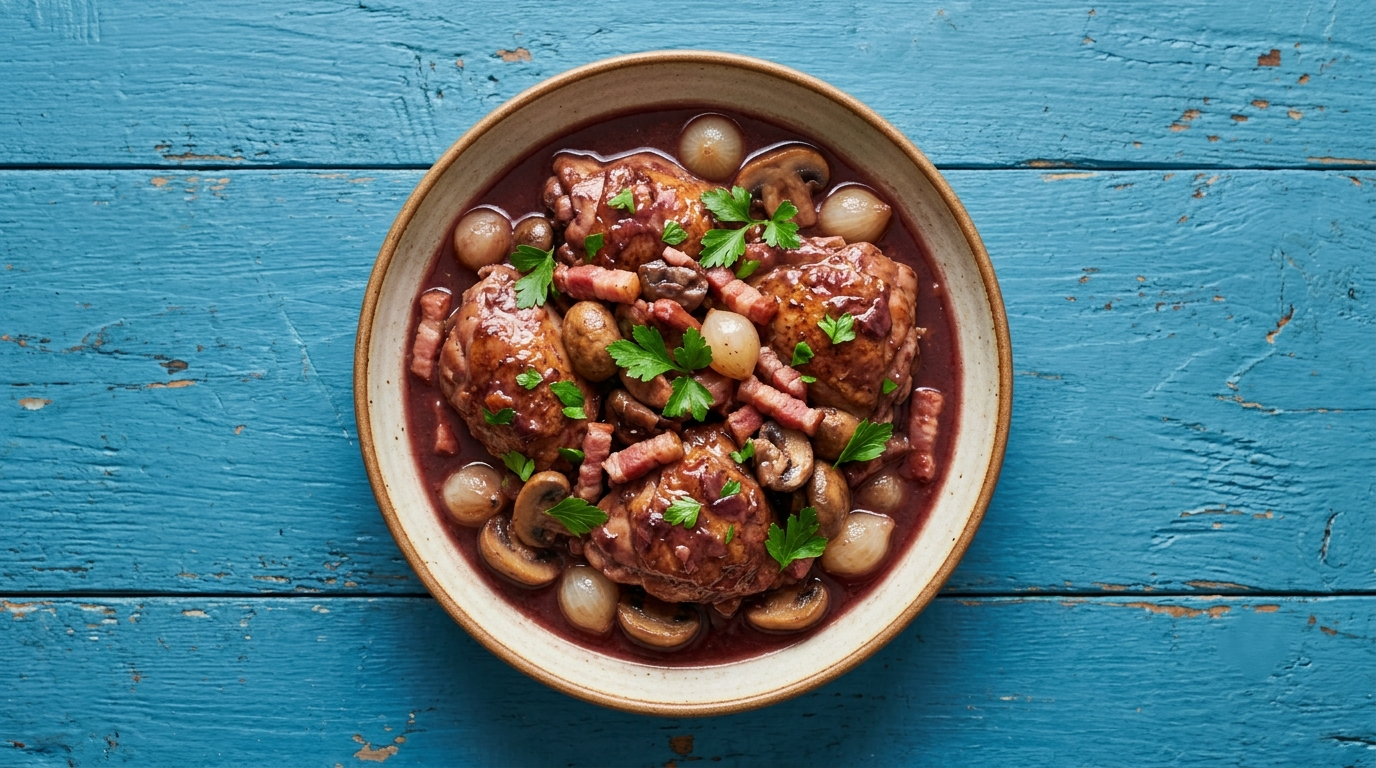 Coq au Vin Tradicional Francês