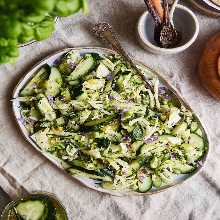 Salada Crocante de Erva-Doce, Pepino e Maçã