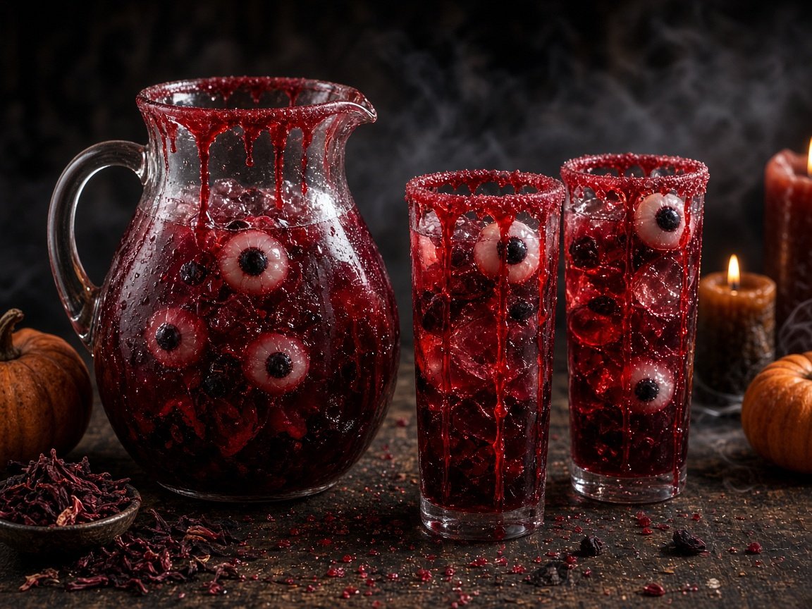 Poção da Bruxa: Suco Vermelho de Hibisco e Frutas Vermelhas